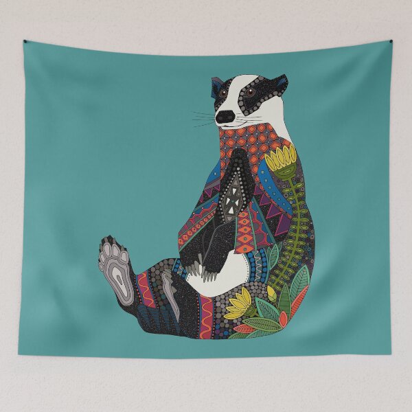 Item preview, badger turquoise designed and sold by scrummy.