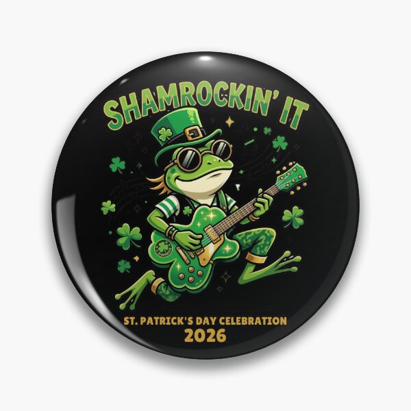 Item preview, Shamrockin’ It Frog – Funny St Patrick’s Day Guitar Meme Design designed and sold by MoodFit2026.