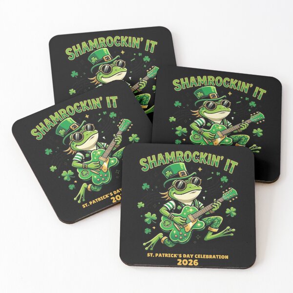 Item preview, Shamrockin’ It Frog – Funny St Patrick’s Day Guitar Meme Design designed and sold by MoodFit2026.