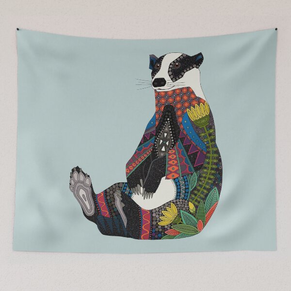 Item preview, badger celadon blue designed and sold by scrummy.