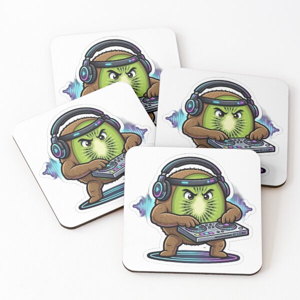 Item preview, Funny Angry DJ Kiwi Sticker - Radical Fruit Music Producer Art designed and sold by zakman02.