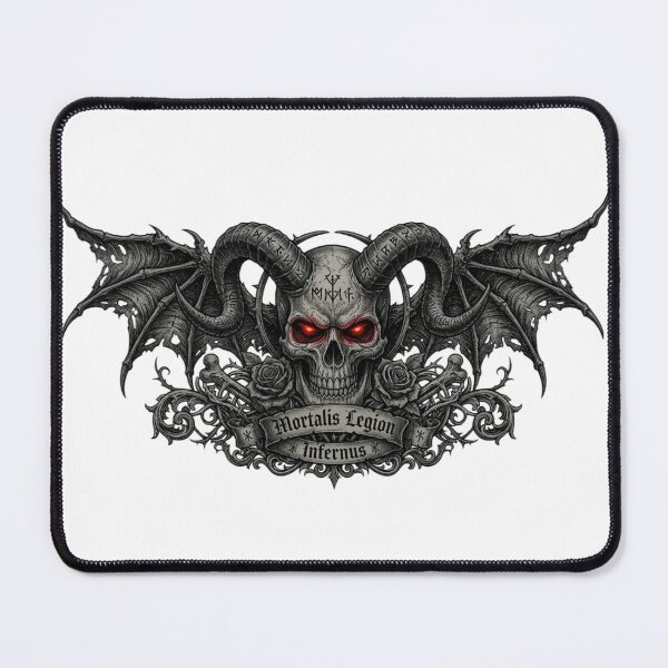 Item preview, Mortalis Legion Infernus - Dark Demon Skull & Wings Art designed and sold by j0mj0ma.