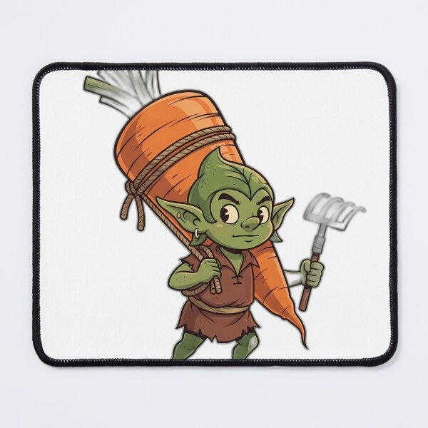 Item preview, Tiny Plant Goblin Carrying Oversized Carrot designed and sold by pumsquare.