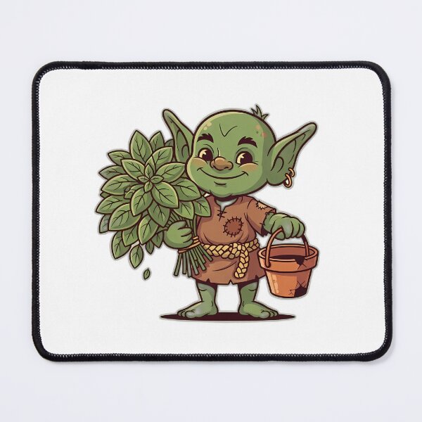 Item preview, Cozy Herb Garden Goblin with Basil Bundle designed and sold by pumsquare.
