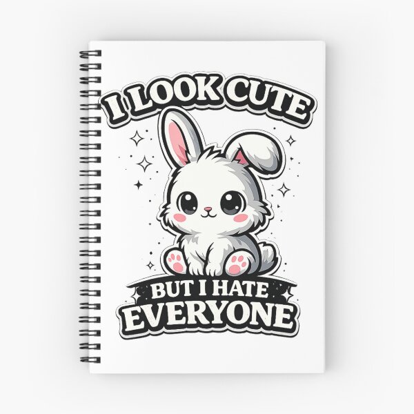 Item preview, Cute Bunny I Hate Everyone – Funny Sarcastic Rabbit Meme Shirt designed and sold by MoodMinistry.