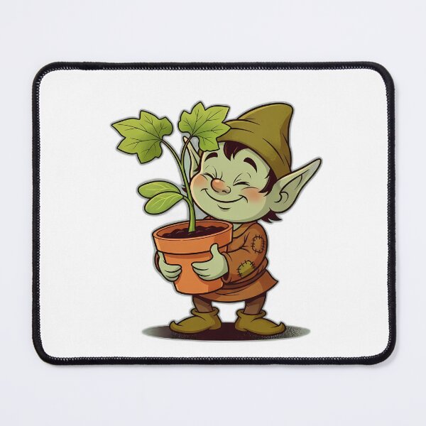 Item preview, Backyard Plant Lover Goblin with Pumpkin Sprout Pot designed and sold by pumsquare.