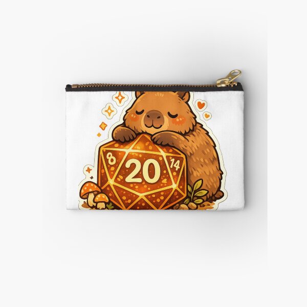 Item preview, Critical Hit Capybara Rolling D20 Dice Tabletop RPG designed and sold by Retro Mood Co.