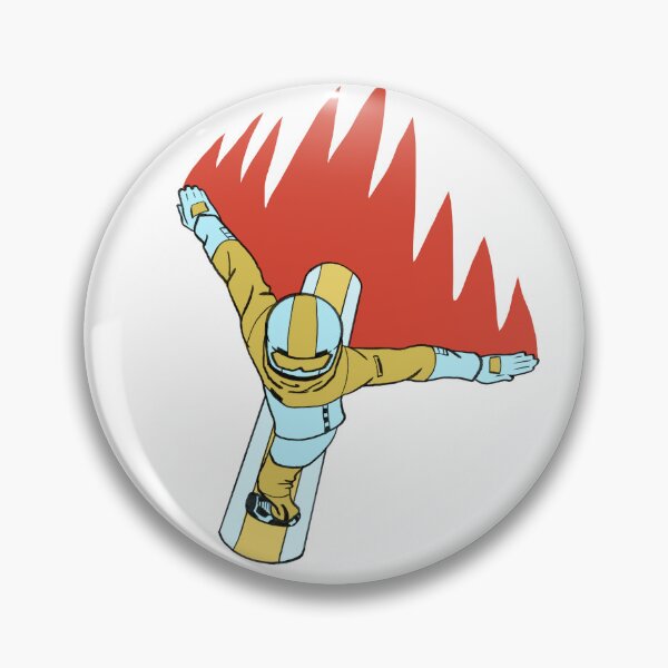 Item preview, Fire Bird Snowboarder – Blue and Yellow Rider with Blazing Wings, Extreme Winter Sports Art designed and sold by RipeRambutanArt.