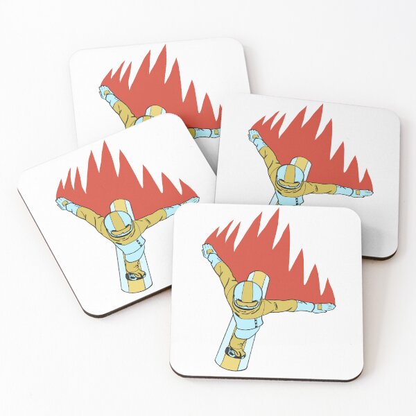 Item preview, Fire Bird Snowboarder – Blue and Yellow Rider with Blazing Wings, Extreme Winter Sports Art designed and sold by RipeRambutanArt.