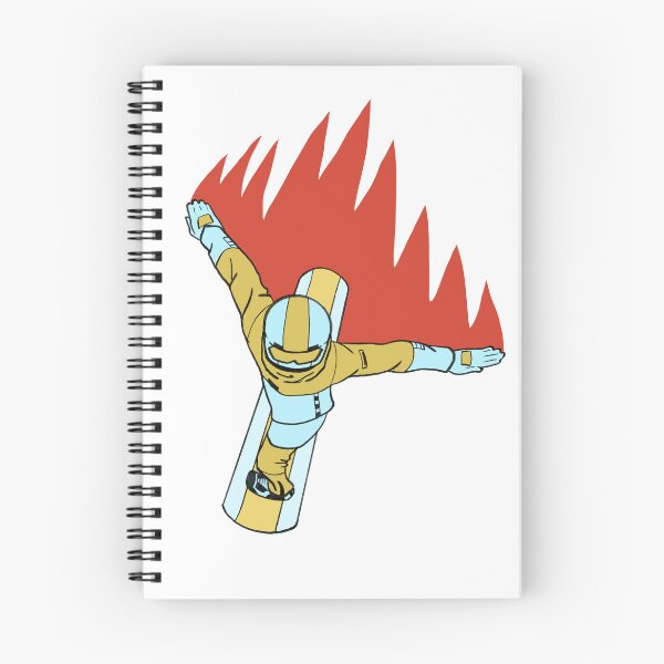 Item preview, Fire Bird Snowboarder – Blue and Yellow Rider with Blazing Wings, Extreme Winter Sports Art designed and sold by RipeRambutanArt.