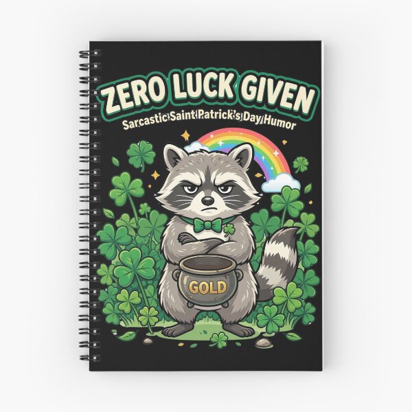 Item preview, Zero Luck Given Raccoon – Funny Sarcastic St Patrick’s Day Design designed and sold by MoodFit2026.