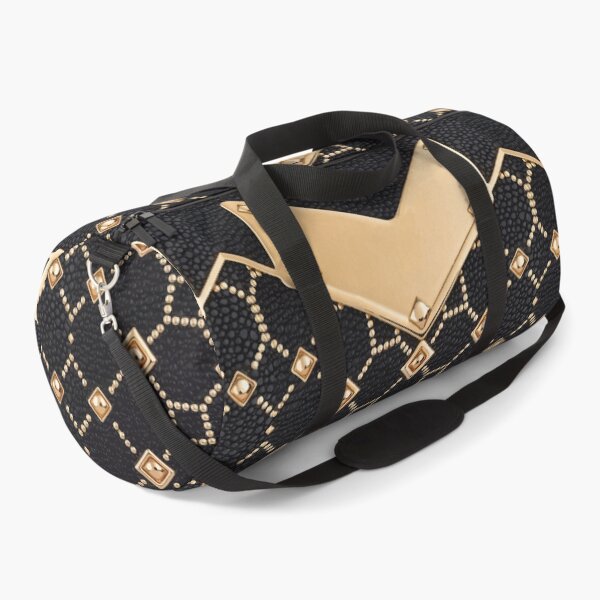 Item preview, Luxury Gold Studded Geometric Pattern on Black designed and sold by RidaSalArt.