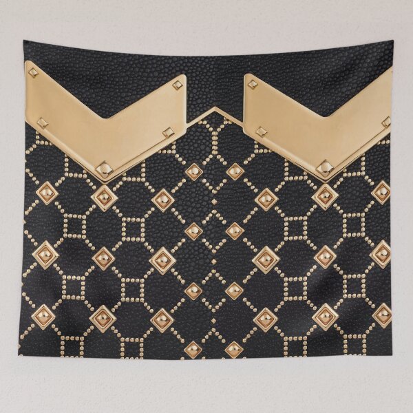 Item preview, Luxury Gold Studded Geometric Pattern on Black designed and sold by RidaSalArt.