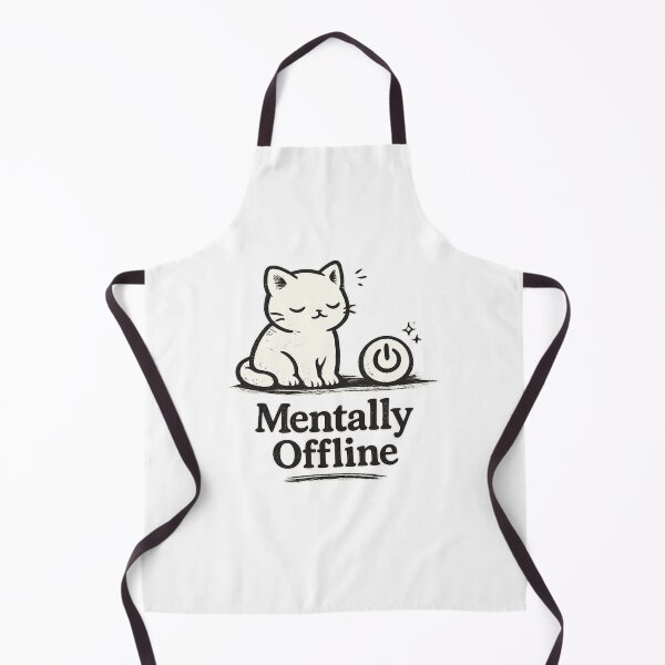 Item preview, Mentally Offline Cat – Introvert Humor Minimal Line Art Aesthetic designed and sold by LINE & MOOD⭐️⭐️⭐️⭐️⭐️.