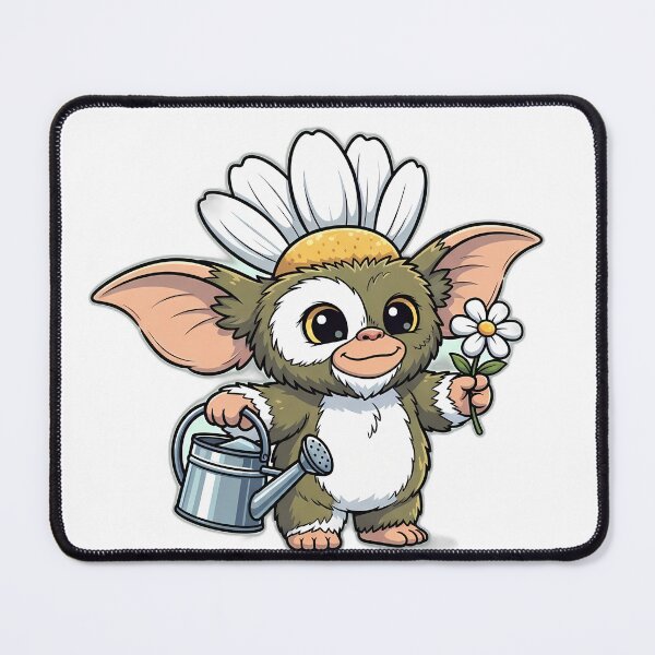 Item preview, Cute Daisy Gremlin with Silver Watering Can designed and sold by pumsquare.