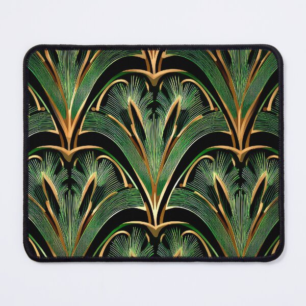 Item preview, Romantic Art Deco Elegant Green And Golden Pattern designed and sold by DEC02.