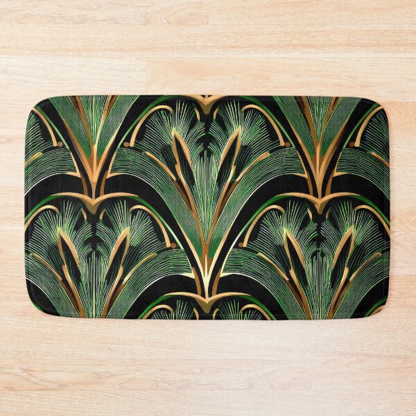 Item preview, Romantic Art Deco Elegant Green And Golden Pattern designed and sold by DEC02.
