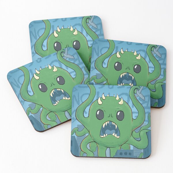 Item preview, Giant Baby Monster Attacks the City – Kaiju Creature Art, Funny Horror Print 01.0A designed and sold by RipeRambutanArt.