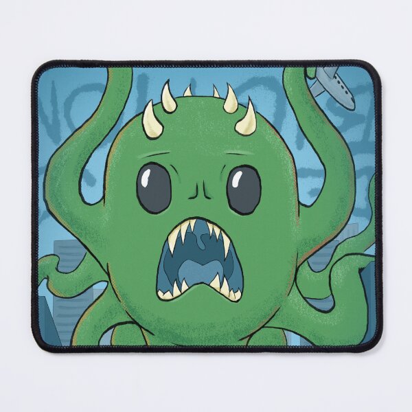 Item preview, Giant Baby Monster Attacks the City – Kaiju Creature Art, Funny Horror Print 01.0A designed and sold by RipeRambutanArt.
