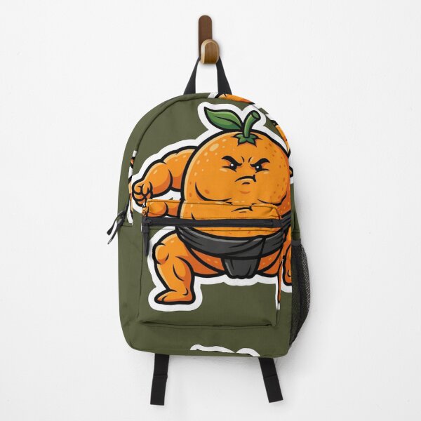 Item preview, Funny Sumo Orange Sticker - Strong Fruit Wrestling Art designed and sold by zakman02.