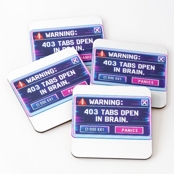 Item preview, 403 Tabs Open Brain Cyberpunk Glitch Neurodivergent designed and sold by Retro Mood Co.