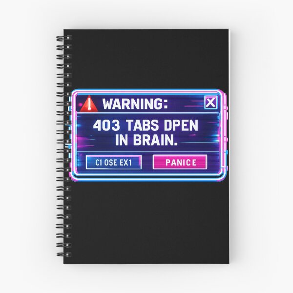 Item preview, 403 Tabs Open Brain Cyberpunk Glitch Neurodivergent designed and sold by Retro Mood Co.
