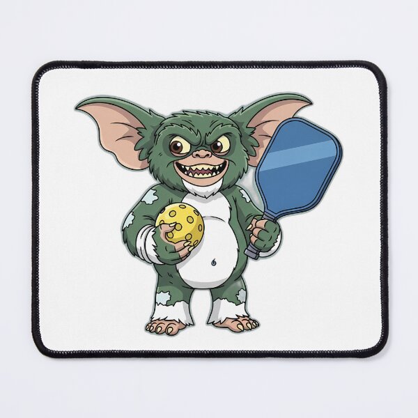 Item preview, Playful Pickleball Gremlin with Bright Ball and Blue Paddle designed and sold by pumsquare.
