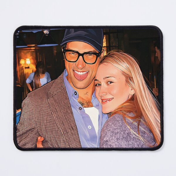 Item preview, Sarah Pidgeon and Paul Anthony Kelly in a funny Love Story (fan art) designed and sold by PopCultureAndStuff.
