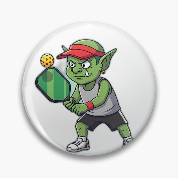 Item preview, Competitive Pickleball Goblin in Red Visor designed and sold by pumsquare.