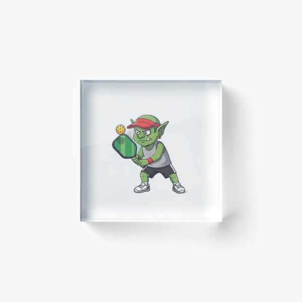 Item preview, Competitive Pickleball Goblin in Red Visor designed and sold by pumsquare.