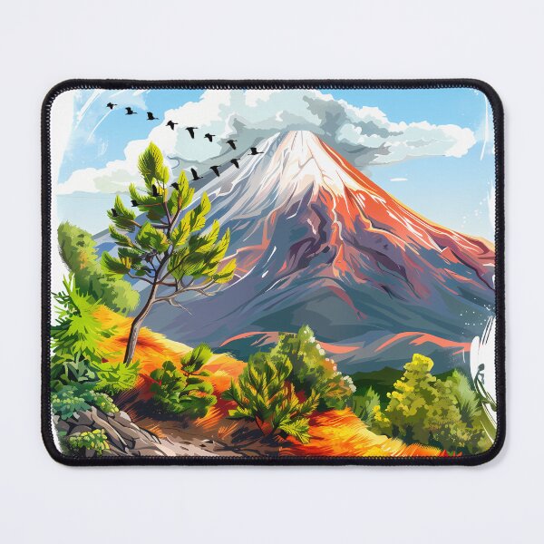 Artikelvorschau, Vulkan-Sonnenuntergangssee-Vignette – Ruhige Naturlandschaft als Kunstdruck entworfen und verkauft von DesignArtist.ia.