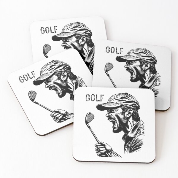 Item preview, Angry Golfer Screaming - Funny Frustrated Golf Player designed and sold by SaltCreatives.