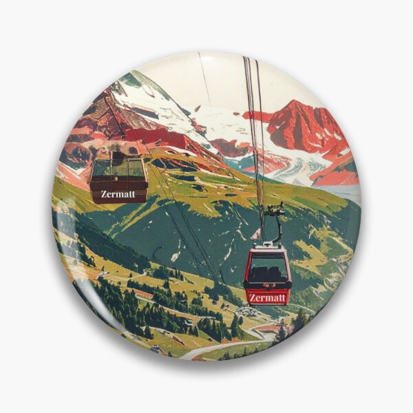 Item preview, Zermatt Matterhorn Cable Car Swiss Alps Vintage Travel Poster Print designed and sold by Savoie & Co.