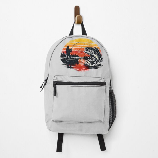 Item preview, Vintage Bass Fishing Sunset – Angler on Boat Retro Fishing Design designed and sold by PaulaDesignCo.