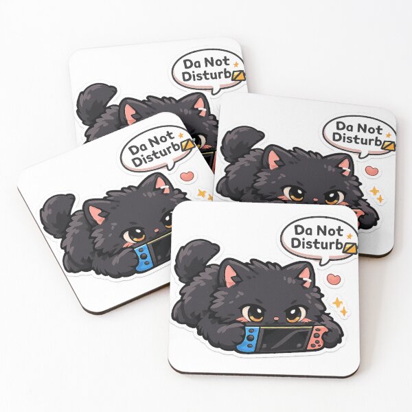 Item preview, Do Not Disturb Gaming Black Cat Nintendo Switch Cozy designed and sold by Retro Mood Co.