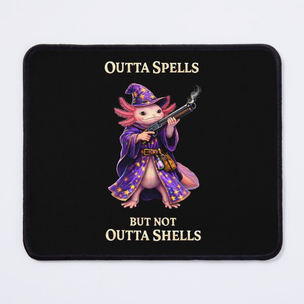 Item preview, Outta Spells But Not Outta Shells Axolotl Wizard – Funny DnD Meme designed and sold by VibeOffline Studio.