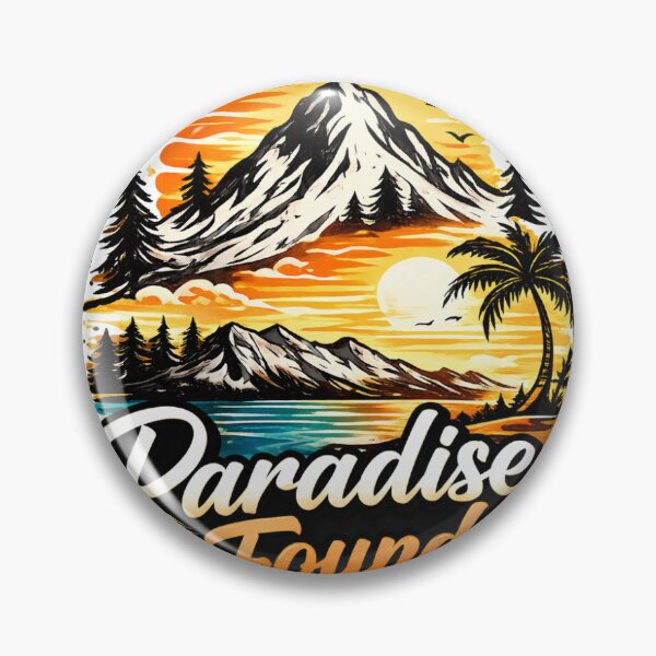 Item preview, Paradise Found Mountain Sunset Nature Sticker designed and sold by CreativeSatyaprabh.