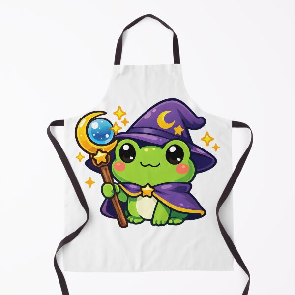 Item preview, Cute Frog Wizard Kawaii Cartoon Sticker designed and sold by Market-Desings.