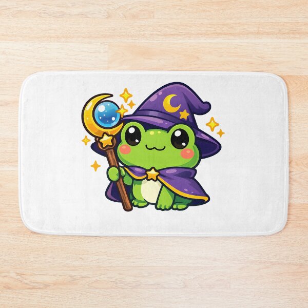 Item preview, Cute Frog Wizard Kawaii Cartoon Sticker designed and sold by Market-Desings.