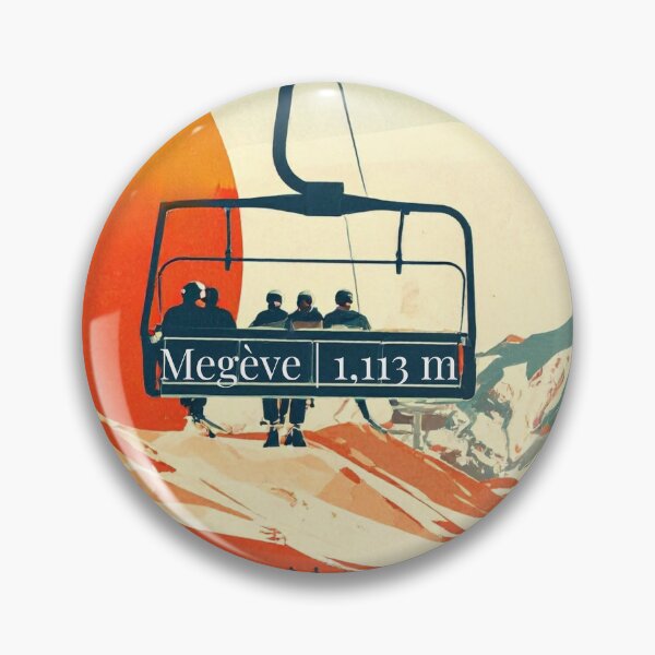 Item preview, Megève Chairlift Sunset French Alps designed and sold by Savoie & Co.