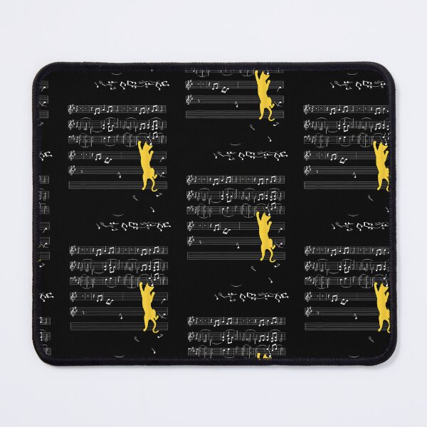 Item preview, Cat Music Sheet Musical Notes Climbing Kitten Silhouette designed and sold by Goleon12.