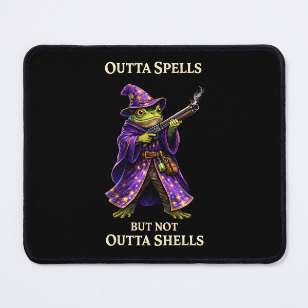 Item preview, Outta Spells But Not Outta Shells Toad Wizard – Funny DnD Meme designed and sold by VibeOffline Studio.