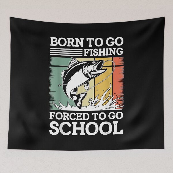 Item preview, Born To Go Fishing Forced To Go To School Shirt Men Teen Boy designed and sold by Goleon12.
