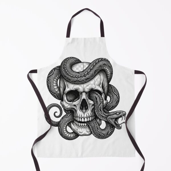 Item preview, Venomous Serpent Skull - Intricate Dotwork Tattoo Art designed and sold by j0mj0ma.