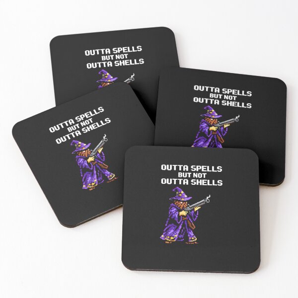 Item preview, Outta Spells But Not Outta Shells Pixel Wizard – Retro RPG Gamer Meme designed and sold by VibeOffline Studio.