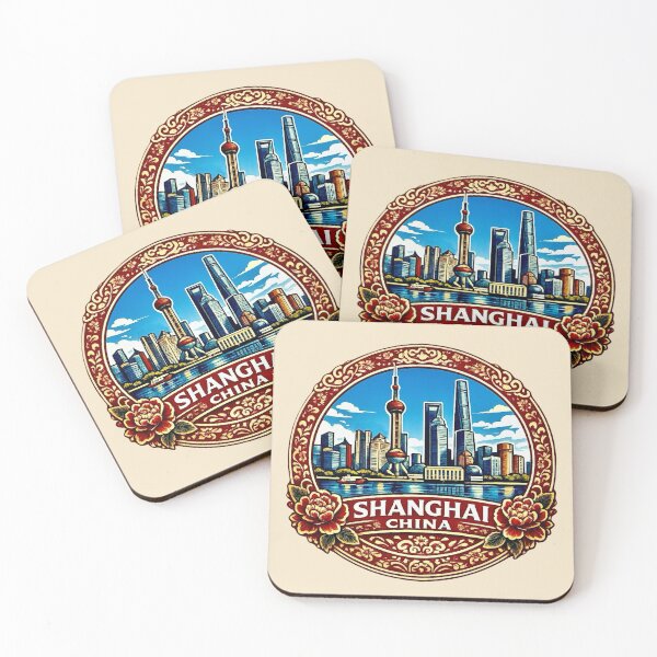 Item preview, Shanghai, China Skyline designed and sold by Myra365Art.
