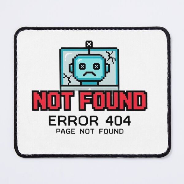 Item preview, Funny 404 Error Page Not Found Pixel Art Robot designed and sold by MatthewFana.