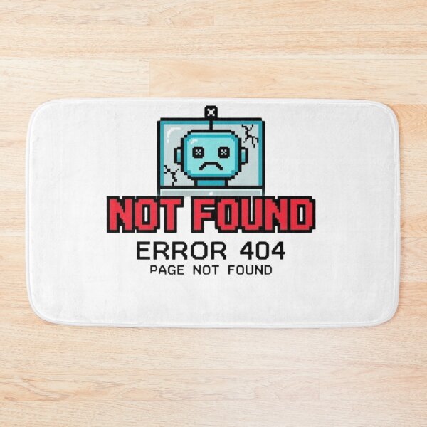 Item preview, Funny 404 Error Page Not Found Pixel Art Robot designed and sold by MatthewFana.