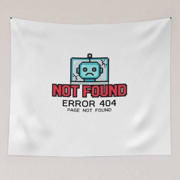 Item preview, Funny 404 Error Page Not Found Pixel Art Robot designed and sold by MatthewFana.