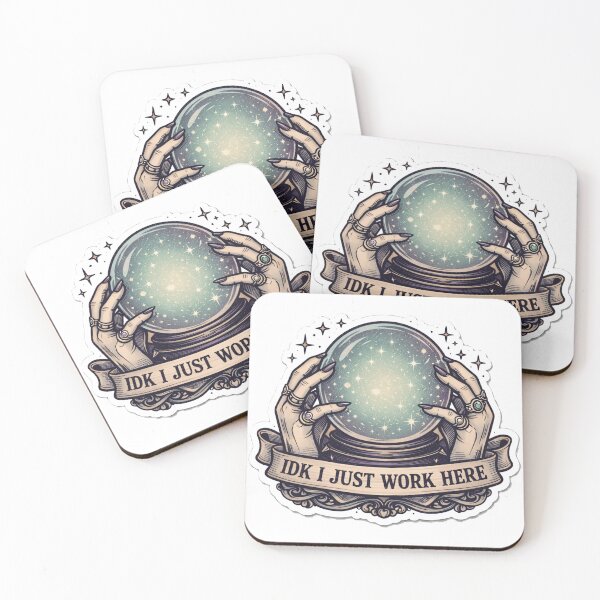 Item preview, IDK I Just Work Here Magic Crystal Ball Sarcastic Witch designed and sold by Retro Mood Co.